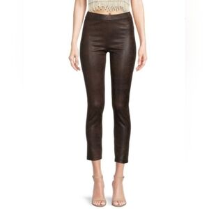 Max Studio Brown Faux Leather Pants